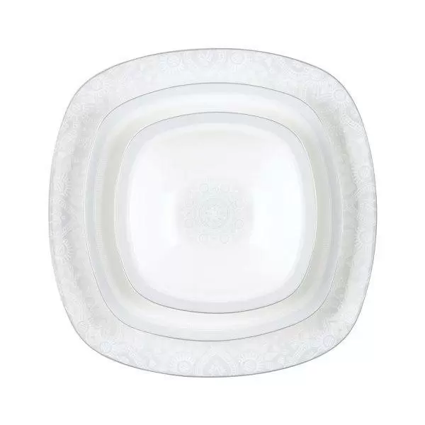 سرویس 27 پارچه چینی زرین-کواترو(مربع)-6 نفره-ادلین طوسی-درجه عالی کد:017861